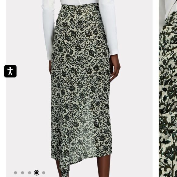 Veronica Beard Pixie Ruched Silk Midi Skirt - Picture 3 of 8